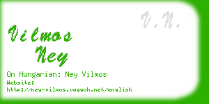 vilmos ney business card